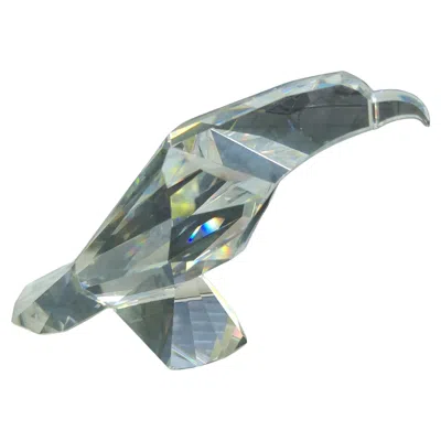Pre-owned Swarovski Crystal "adler" Figurine Retired Eagle In Gray
