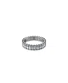 Swarovski Crystal Baguette Cut Gray Matrix Ring In Gray