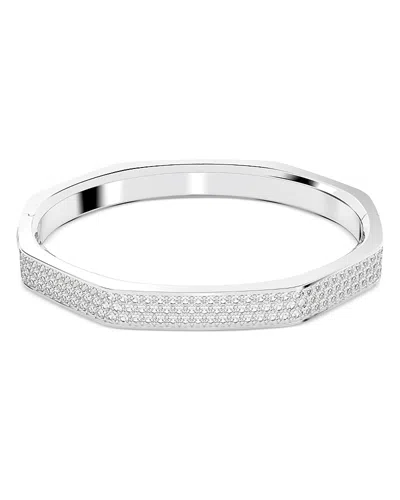 SWAROVSKI CRYSTAL BANGLE BRACELET IN RHODIUM PLATED