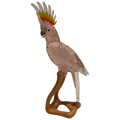 Pre-owned Swarovski Crystal Cockatoo Bird Figure In Brown