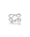 Swarovski Matrix Cocktail Ring In Silver