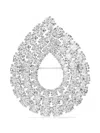Swarovski Matrix Round Cut Crystal Brooch In Silver