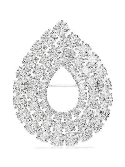Swarovski Matrix Brosche In Weiss