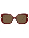 Swarovski Crystal-embellished Butterfly-frame Sunglasses In Red