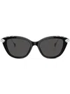 Swarovski Crystal-embellished Cat-eye Frame Sunglasses In Black