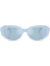 Swarovski Crystal-embellished Cat-eye Frame Sunglasses In Blue