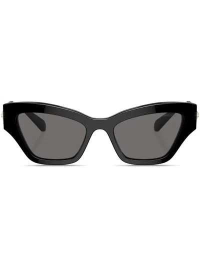 Swarovski Woman Sunglass Sk6021 In Dark Grey Polarized