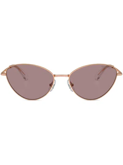Swarovski Crystal-embellished Cat-eye Sunglasses In Brown