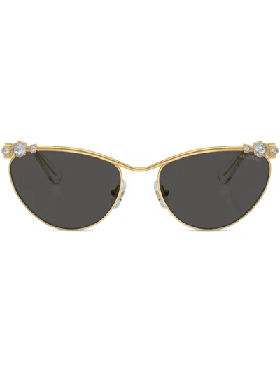 Swarovski Woman Sunglass Sk7017 In Gold