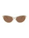 Swarovski Crystal-embellished Cat-eye Sunglasses In Gold