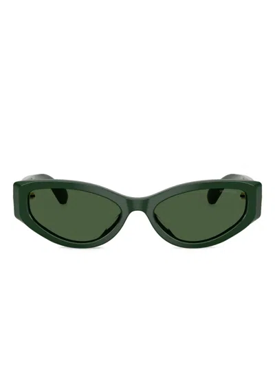 Swarovski Crystal-embellished Cat-eye Sunglasses In Green