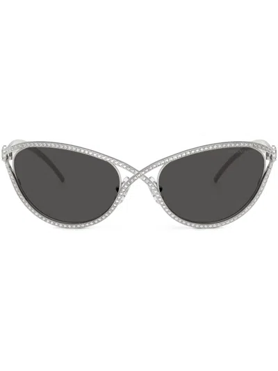 Swarovski Woman Sunglass Sk7025 In Dark Grey