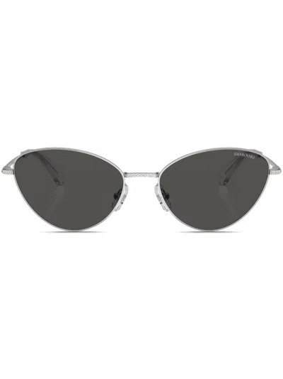 Swarovski Woman Sunglass Sk7014 In Dark Grey