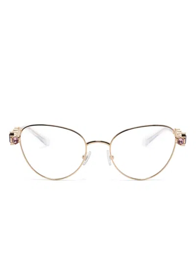 Swarovski Brille Mit Kristallen In Gold