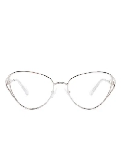 Swarovski Crystal-embellished Glasses In Silver