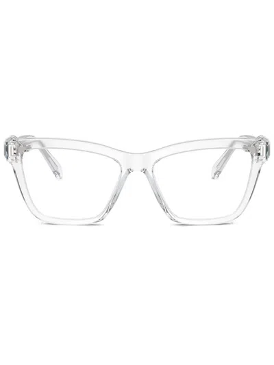 Swarovski Crystal-embellished Glasses In White