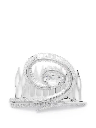 Swarovski Crystal-embellished Hair Pin In Silver