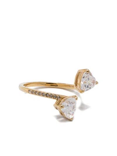 Swarovski Crystal-embellished Heart Ring In Gold