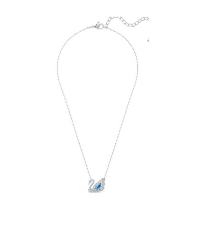 Swarovski Crystal-embellished Logo Pendant Chain In White
