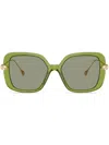 Swarovski Sk6011 Square-frame Acetate Sunglasses In Grün