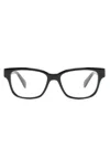 Swarovski Crystal-embellished Square-frame Glasses In Black