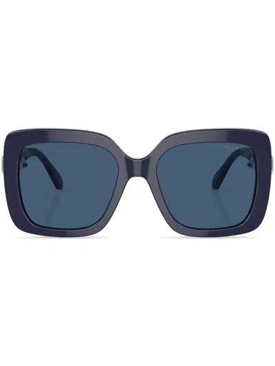 Swarovski Womens Blue Sk6001 Square-frame Acetate Sunglasses