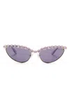 Swarovski Crystal-embellished Sunglasses In Gold