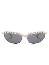 Swarovski Crystal-embellished Sunglasses In Gold