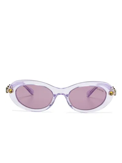 Swarovski Sonnenbrille Mit Kristallen In Violett