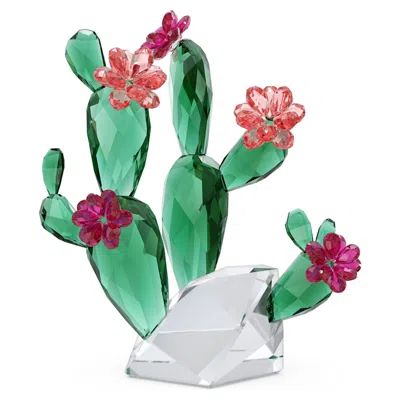 Swarovski Crystal Flowers Wüstenpink Kaktus In Green