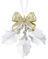 Swarovski Crystal Holly Bough Ornament In No Color