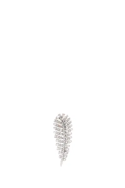 Swarovski Crystal Leaf Bracelet In Metallic