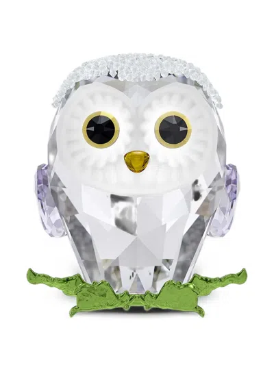 Swarovski Crystal Owl-motif Ornament In White