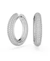 Swarovski Dextera Crystal-embellished Hoop Earrings In Silver