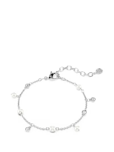 Swarovski Crystal Pearl-embellished Bracelet In Silver