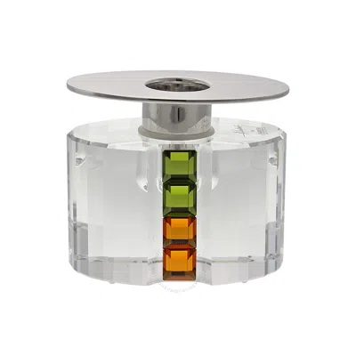 Swarovski Crystal Rainbow Candleholder Olivine/topaz 276705 In Metallic