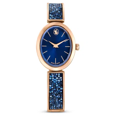 Swarovski Crystal Rock Oval Watch In Blue