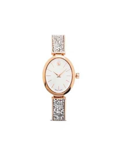 Swarovski Crystal Rock Oval Watch In Gold