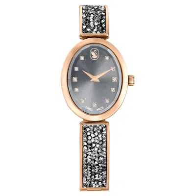 Swarovski Crystal Rock Oval Watch In Gray