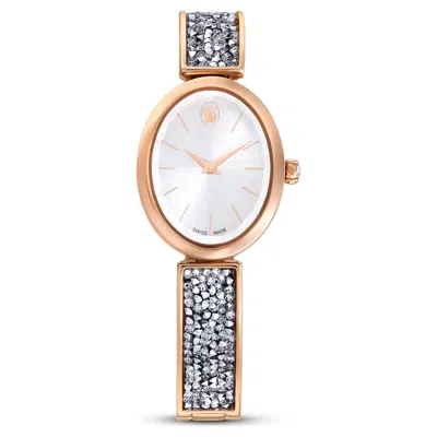 Swarovski Crystal Rock Oval Watch In Rose Gold Tone