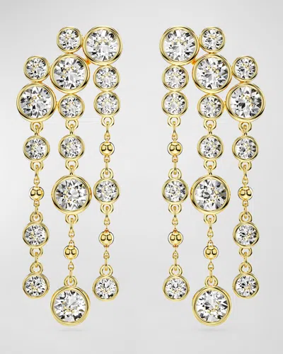 Swarovski Crystal Statement Earrings In Gold