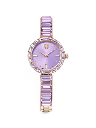 Swarovski Crystal-embellished 25mm Watch In Purple