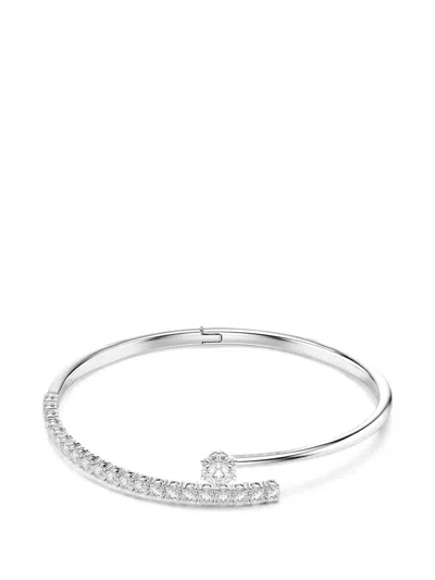 Swarovski Crystal-embellished Bangle In Silver