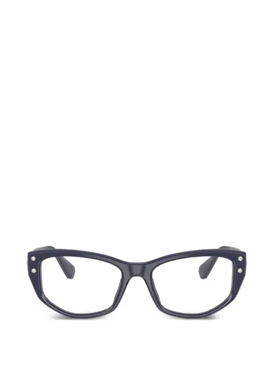 Swarovski Crystal-embellished Cat-eye Glasses In Blue