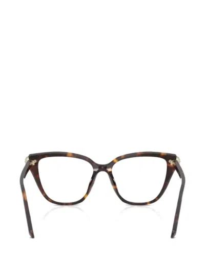 Swarovski Crystal-embellished Cat-eye Glasses In Braun