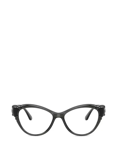 Swarovski Crystal-embellished Cat-eye Glasses In Gray