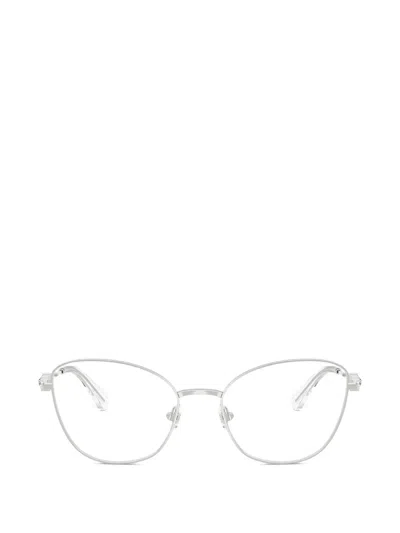 Swarovski Crystal-embellished Cat-eye Glasses In Silver