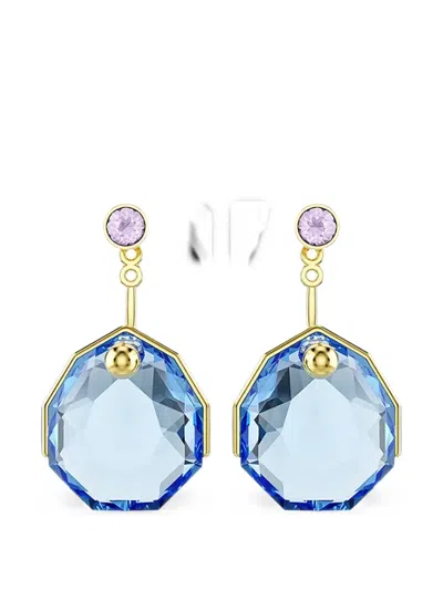 Swarovski Crystal-embellished Drop Earrings In Blue