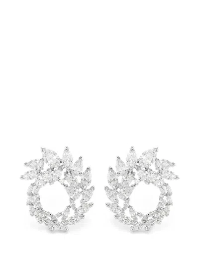 Swarovski Crystal-embellished Earrings In Silver