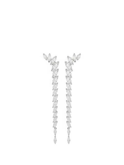 Swarovski Crystal-embellished Earrings In Silver